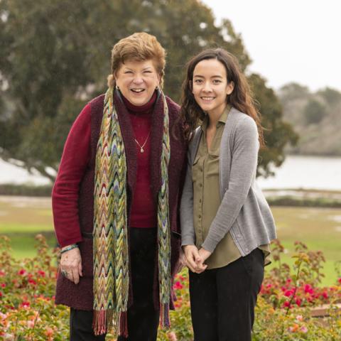 Delaine Eastin and Samantha Harris