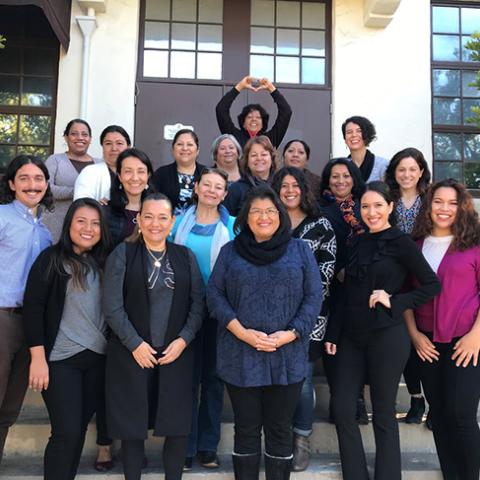 Miya Barnett with GGSE graduate students and promotoras