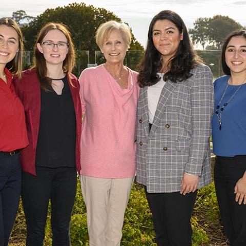 the 2020 Critelli Fellows with Ann Lippincott