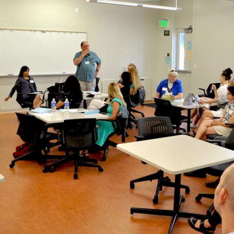 Dean Milem addresses the 2016 Department of Education orientation