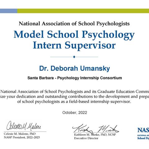 Umansky NASP certificate