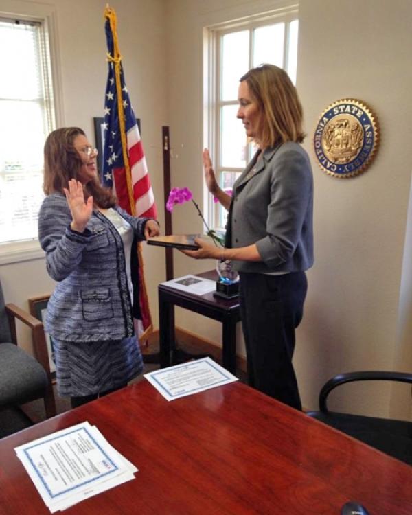 Sandra Aldana and CA Assemblywoman Jaqui Irwin 