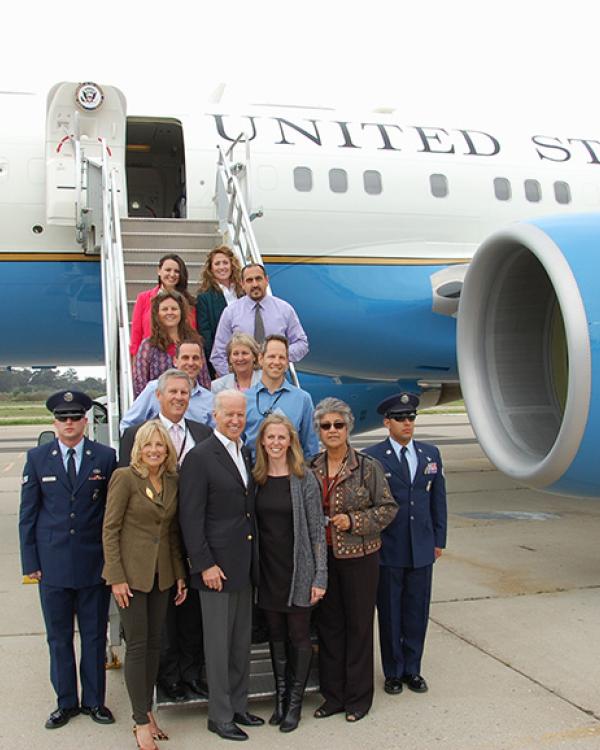 Teacher Education Program alumni among the group meeting with VP Joe Biden 