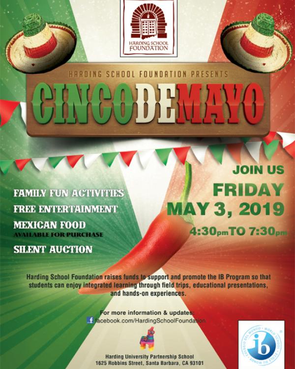 Harding Cinco de Mayo event flyer 