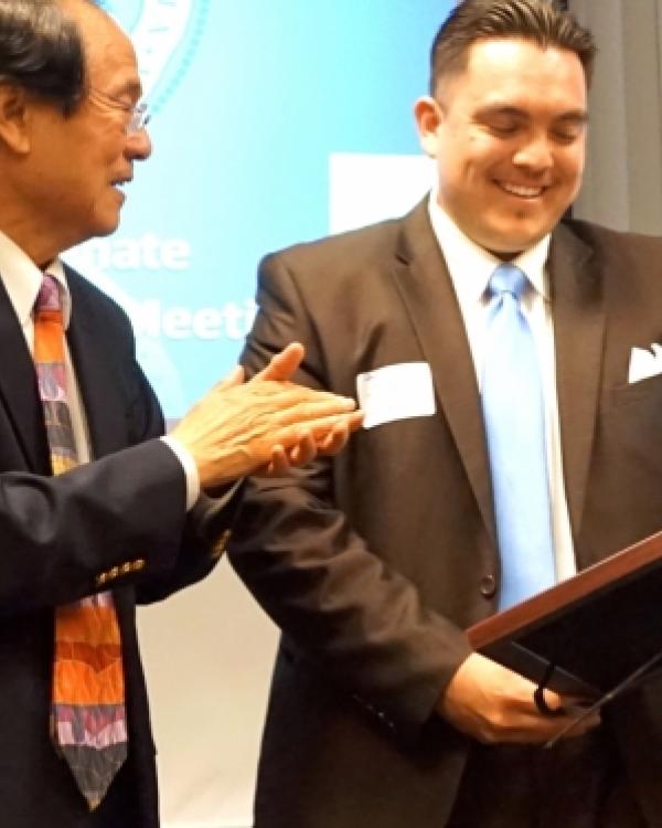 Chancellor Yang with Mario Galicia 