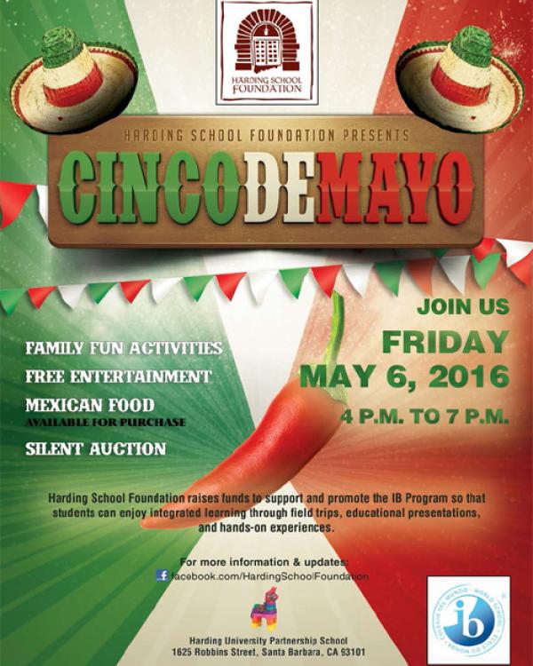 Harding Cinco de Mayo event poster 