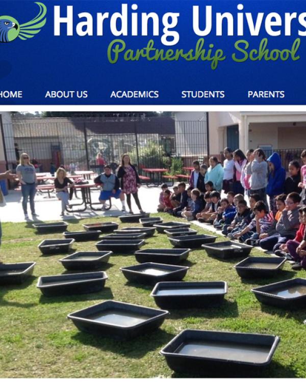 gardening at Harding University Partnership School 