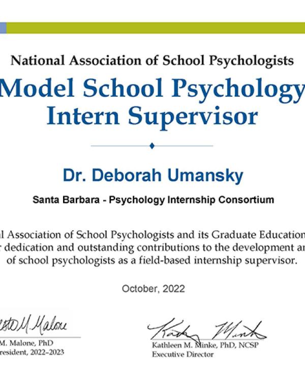 Umansky NASP certificate 